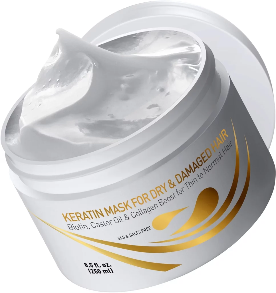 Keratin Strengthening Hair Mask Deep Conditioner for Thin Brittle Hair